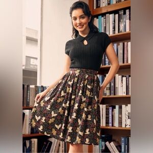 Modcloth More Than Charming Skirt in Moon Gazer
